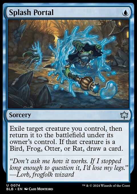 Splash Portal, Bloomburrow #74, Magic: The Gathering card