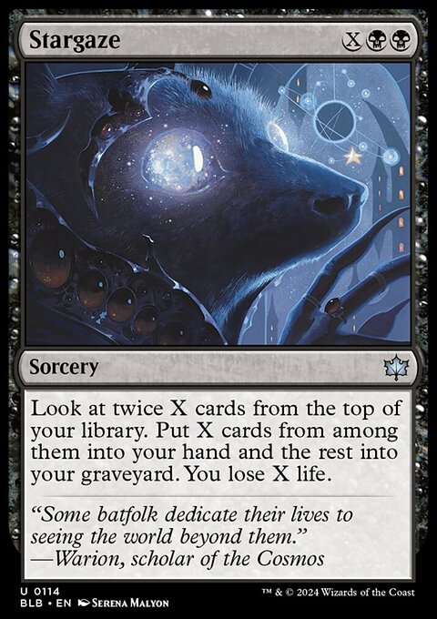 Stargaze, Bloomburrow #114, Magic: The Gathering card