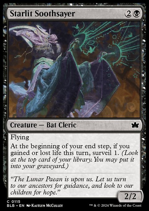 Starlit Soothsayer, Bloomburrow #115, Magic: The Gathering card