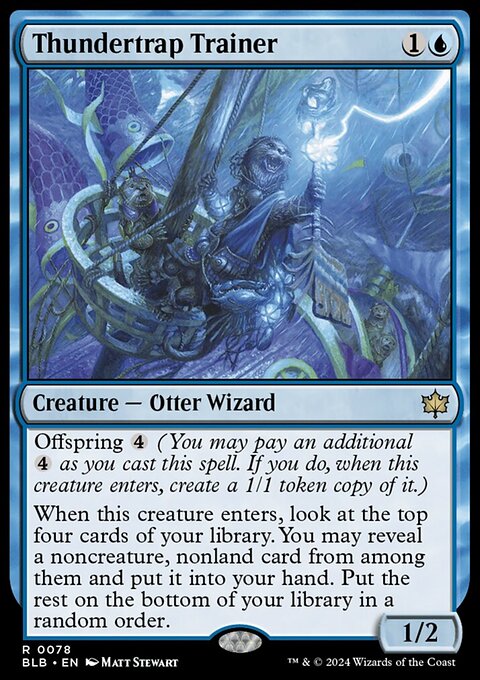 Thundertrap Trainer, Bloomburrow #78, Magic: The Gathering card