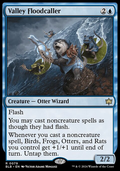 Valley Floodcaller, Bloomburrow #79, Magic: The Gathering card