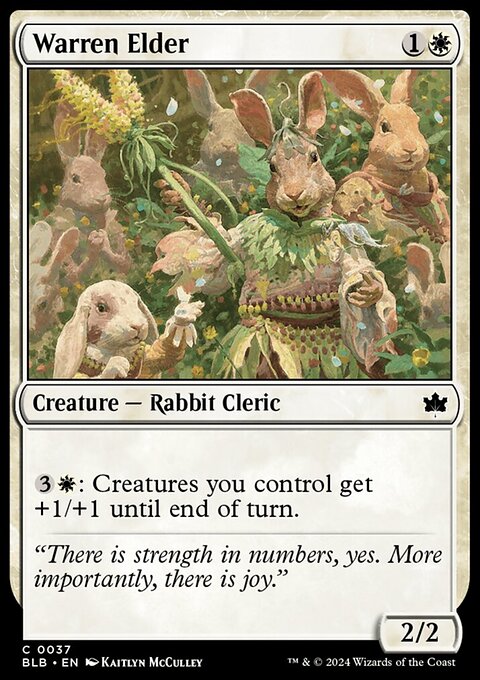 Warren Elder, Bloomburrow #37, Magic: The Gathering card