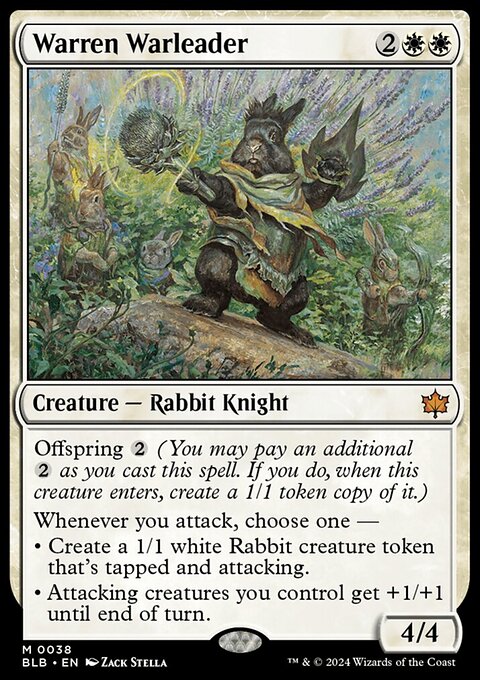 Warren Warleader, Bloomburrow #38, Magic: The Gathering card