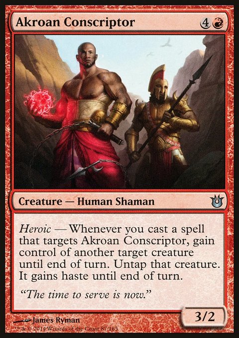 Akroan Conscriptor, Born of the Gods #87, Magic: The Gathering card