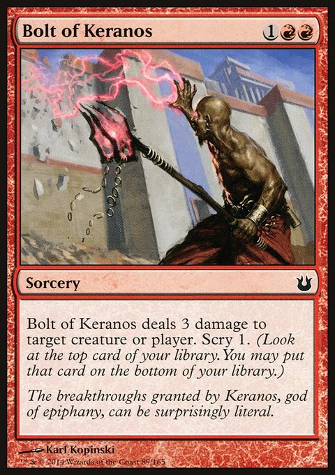 Bolt of Keranos, Born of the Gods #89, Magic: The Gathering card