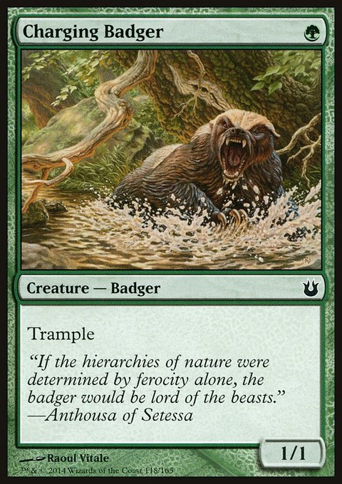 Charging Badger, Born of the Gods #118, Magic: The Gathering card