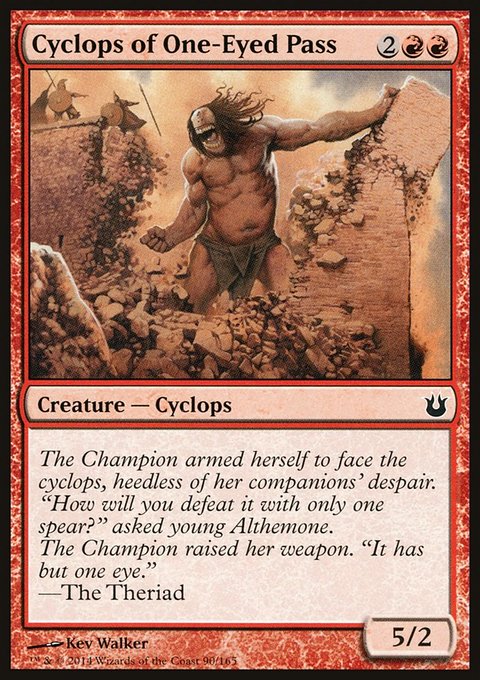 Cyclops of One-Eyed Pass, Born of the Gods #90, Magic: The Gathering card