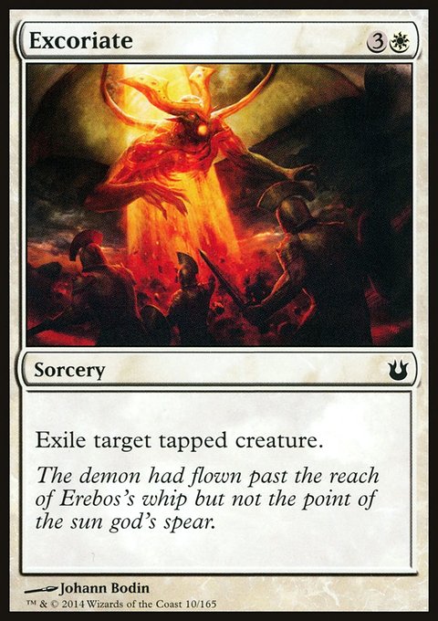 Excoriate, Born of the Gods #10, Magic: The Gathering card