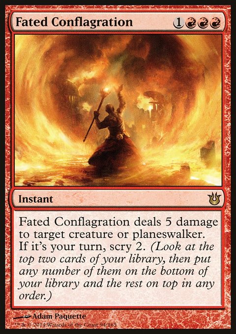 Fated Conflagration, Born of the Gods #94, Magic: The Gathering card