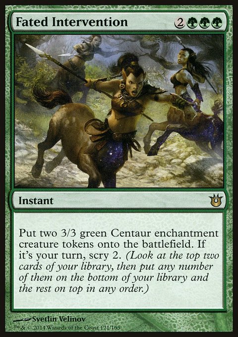 Fated Intervention, Born of the Gods #121, Magic: The Gathering card