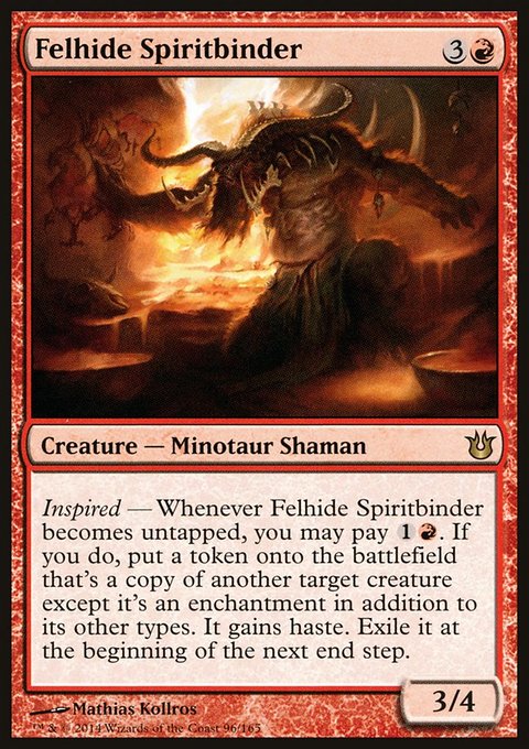 Felhide Spiritbinder, Born of the Gods #96, Magic: The Gathering card