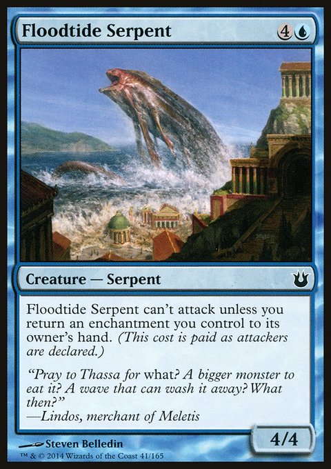 Floodtide Serpent, Born of the Gods #41, Magic: The Gathering card
