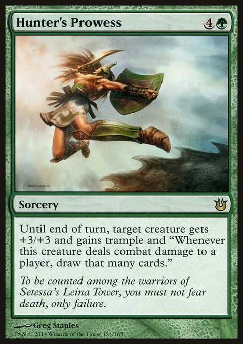 Hunter's Prowess, Born of the Gods #124, Magic: The Gathering card