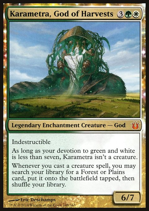 Karametra, God of Harvests, Born of the Gods #148, Magic: The Gathering card
