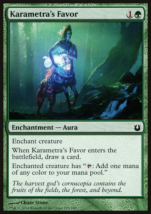 Karametra's Favor, Born of the Gods #125, Magic: The Gathering card
