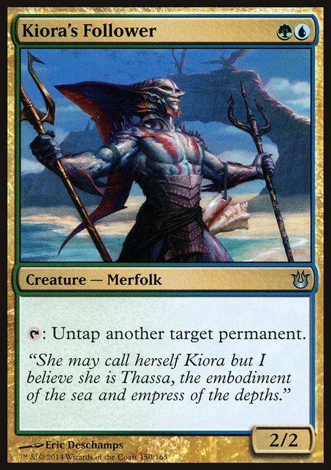 Kiora's Follower, Born of the Gods #150, Magic: The Gathering card