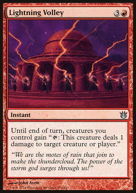 Lightning Volley, Born of the Gods #101, Magic: The Gathering card