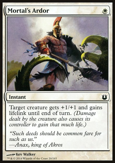 Mortal's Ardor, Born of the Gods #20, Magic: The Gathering card
