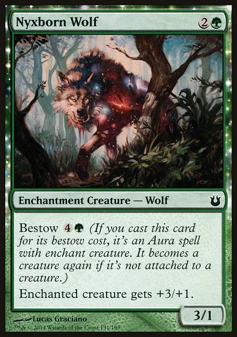 Nyxborn Wolf, Born of the Gods #131, Magic: The Gathering card