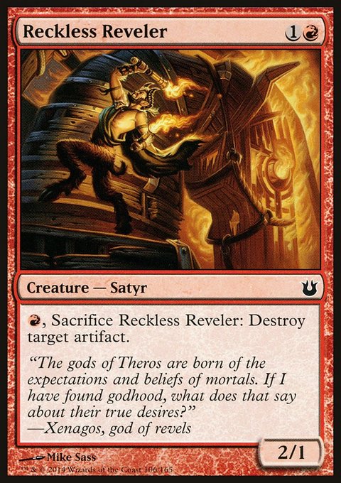Reckless Reveler, Born of the Gods #106, Magic: The Gathering card
