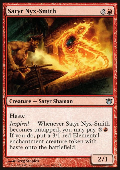 Satyr Nyx-Smith, Born of the Gods #109, Magic: The Gathering card