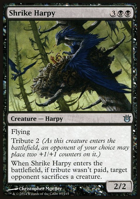 Shrike Harpy, Born of the Gods #83, Magic: The Gathering card