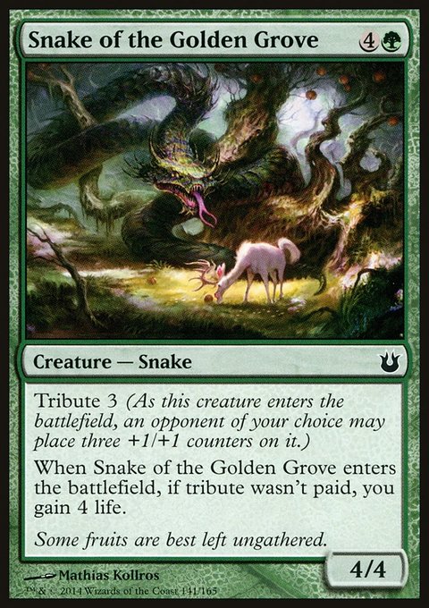 Snake of the Golden Grove, Born of the Gods #141, Magic: The Gathering card