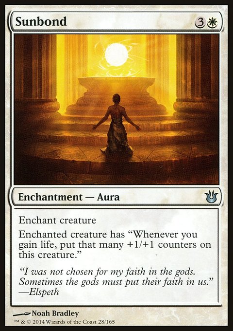Sunbond, Born of the Gods #28, Magic: The Gathering card