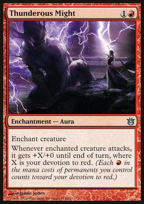 Thunderous Might, Born of the Gods #114, Magic: The Gathering card