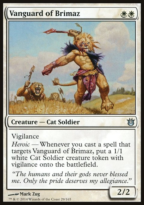 Vanguard of Brimaz, Born of the Gods #29, Magic: The Gathering card