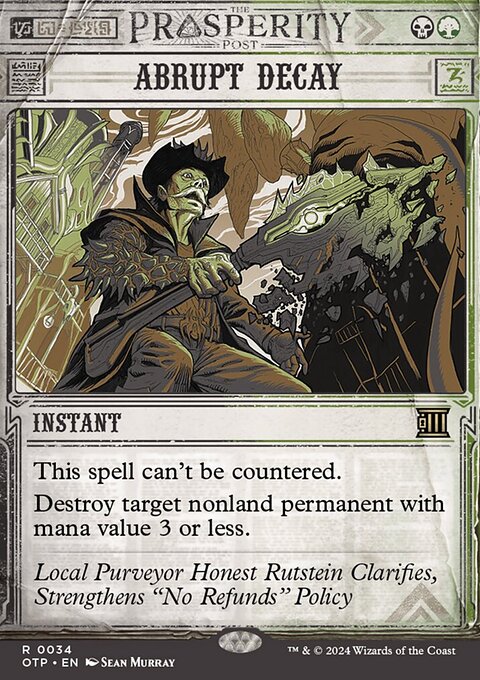 Abrupt Decay, Breaking News #34, Magic: The Gathering card