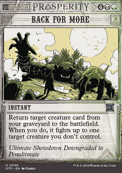 Back for More, Breaking News #36, Magic: The Gathering card
