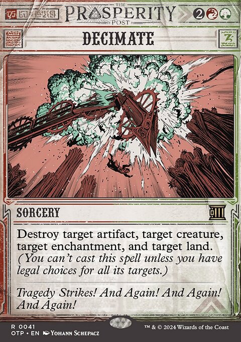 Decimate, Breaking News #41, Magic: The Gathering card