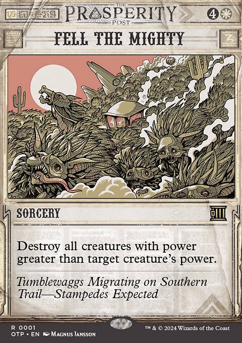Fell the Mighty, Breaking News #1, Magic: The Gathering card