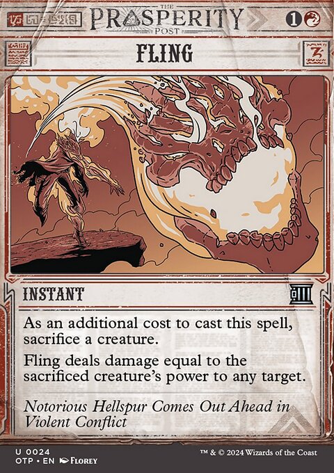 Fling, Breaking News #24, Magic: The Gathering card