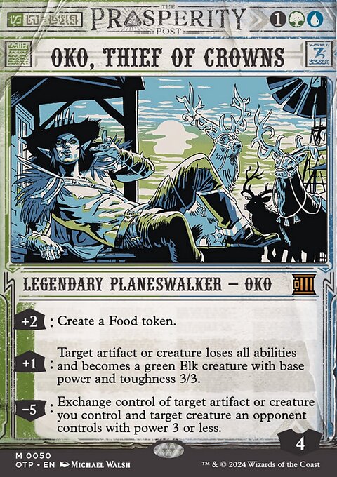 Oko, Thief of Crowns, Breaking News #50, Magic: The Gathering card