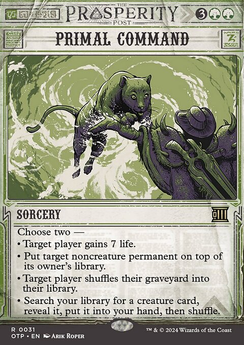 Primal Command, Breaking News #31, Magic: The Gathering card