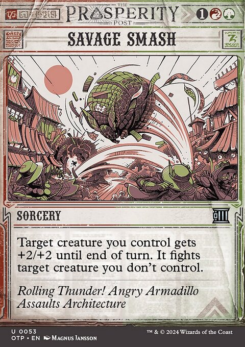 Savage Smash, Breaking News #53, Magic: The Gathering card