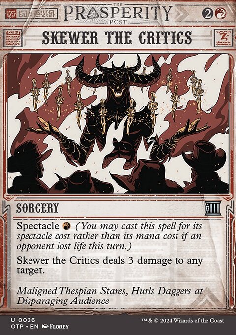 Skewer the Critics, Breaking News #26, Magic: The Gathering card