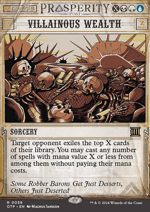 Villainous Wealth, Breaking News #58, Magic: The Gathering card
