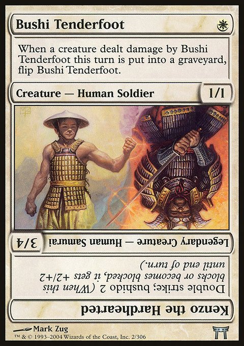 Bushi Tenderfoot // Kenzo the Hardhearted, Champions of Kamigawa #2, Magic: The Gathering card