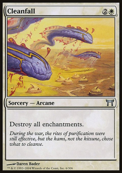 Cleanfall, Champions of Kamigawa #6, Magic: The Gathering card
