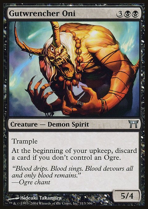 Gutwrencher Oni, Champions of Kamigawa #113, Magic: The Gathering card