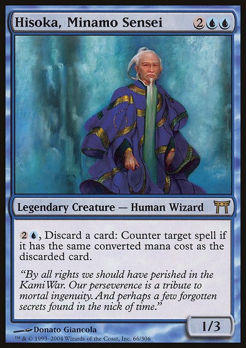 Hisoka, Minamo Sensei, Champions of Kamigawa #66, Magic: The Gathering card
