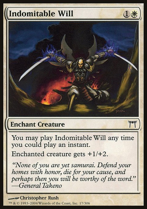 Indomitable Will, Champions of Kamigawa #17, Magic: The Gathering card