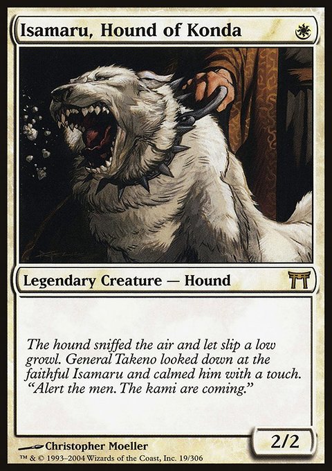Isamaru, Hound of Konda, Champions of Kamigawa #19, Magic: The Gathering card