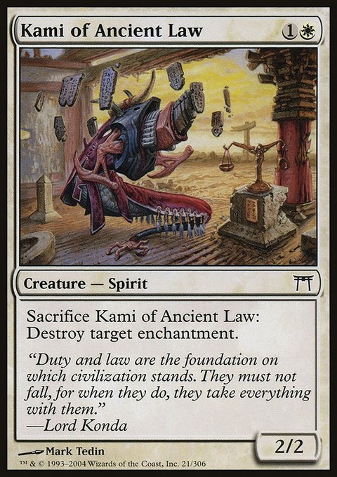 Kami of Ancient Law, Champions of Kamigawa #21, Magic: The Gathering card