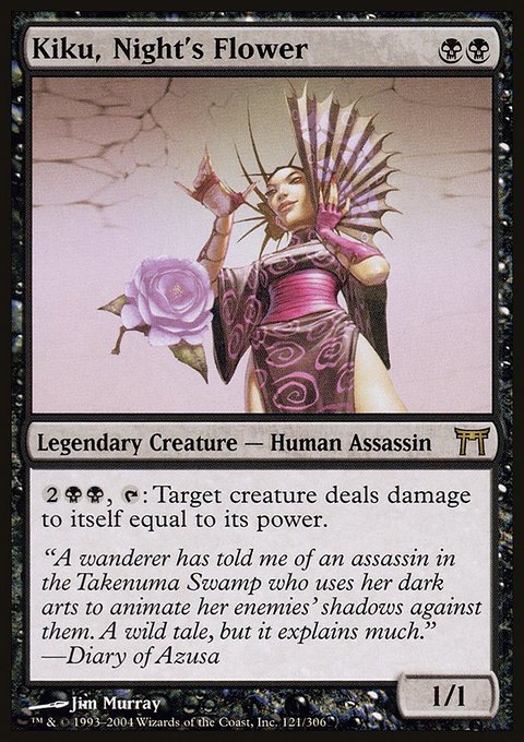 Kiku, Night's Flower, Champions of Kamigawa #121, Magic: The Gathering card