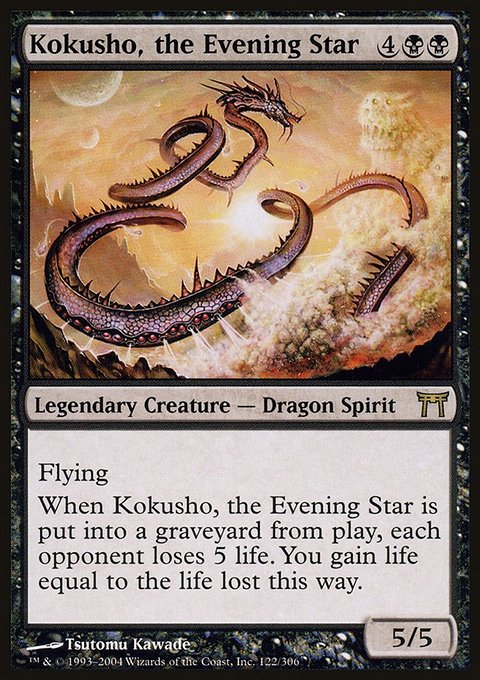 Kokusho, the Evening Star, Champions of Kamigawa #122, Magic: The Gathering card
