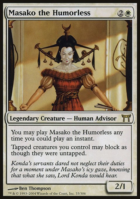 Masako the Humorless, Champions of Kamigawa #33, Magic: The Gathering card